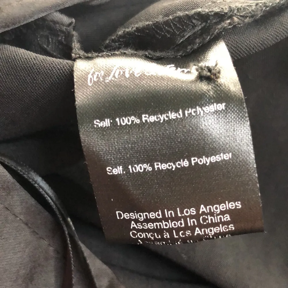 For Love & Lemons Taliah Maxi Dress Front Slit Cut Outs in Black Satin Sexy sz L - Image 16