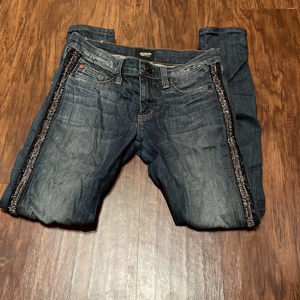 Hudson Luna Embellished Crop Jeans - Image 3