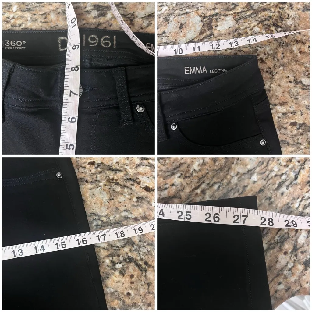 DL1961 Emma Black Low Rise Legging Jeans Size 27 | Stretch Skinny Y2K Goth Biker - Image 5