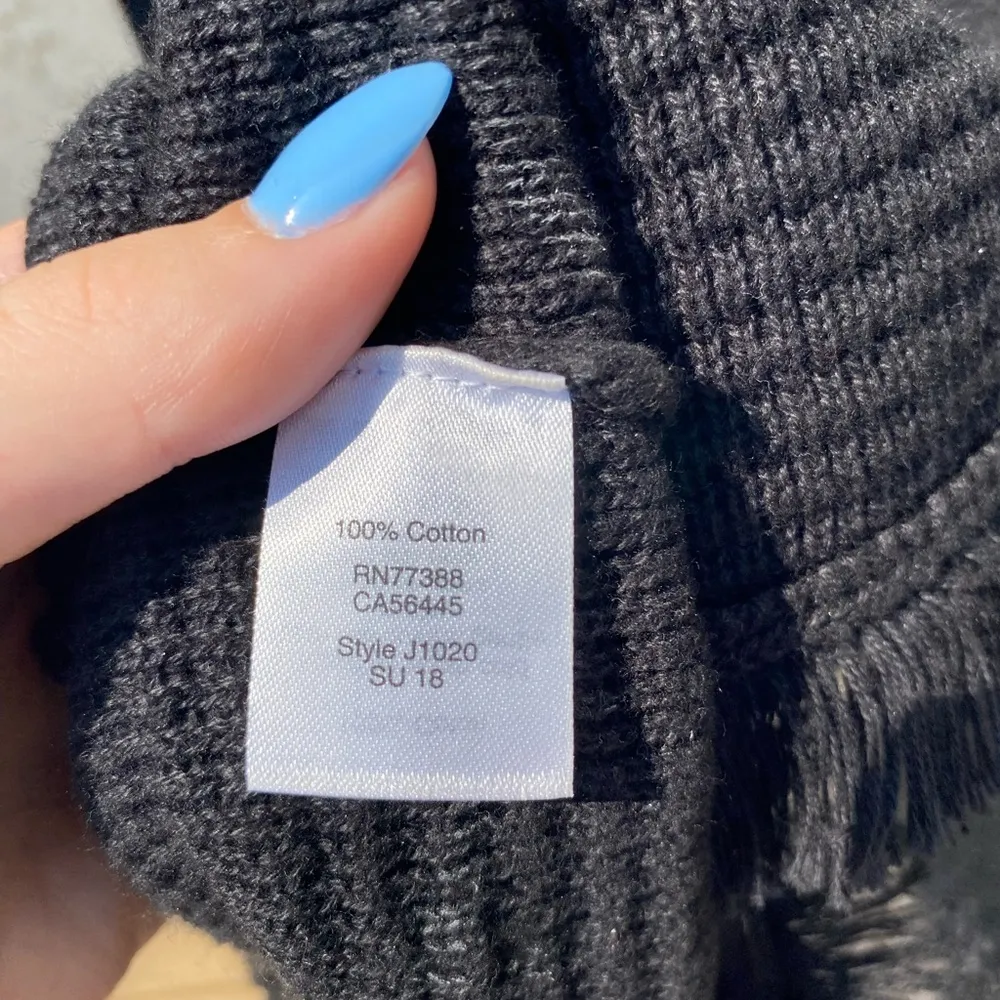 J.Crew Factory Size small black Beachy ruffle fringe midi length tank top dress - Image 7