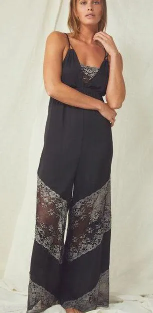 Intimately Love Letter Lace Satin Onesie Jumpsuit - Image 2