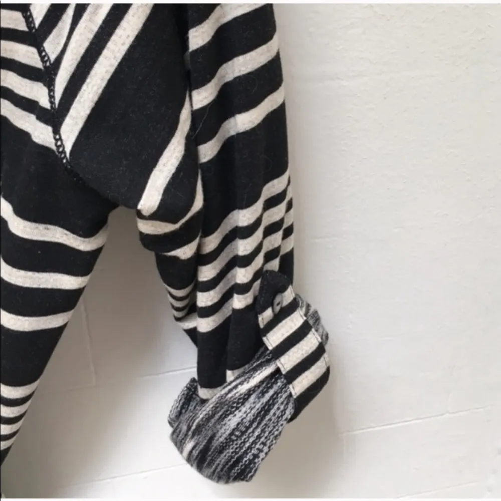 Max Studio Weekend Stripe Terry Dress S Black NWT Sweatshirt - Image 5