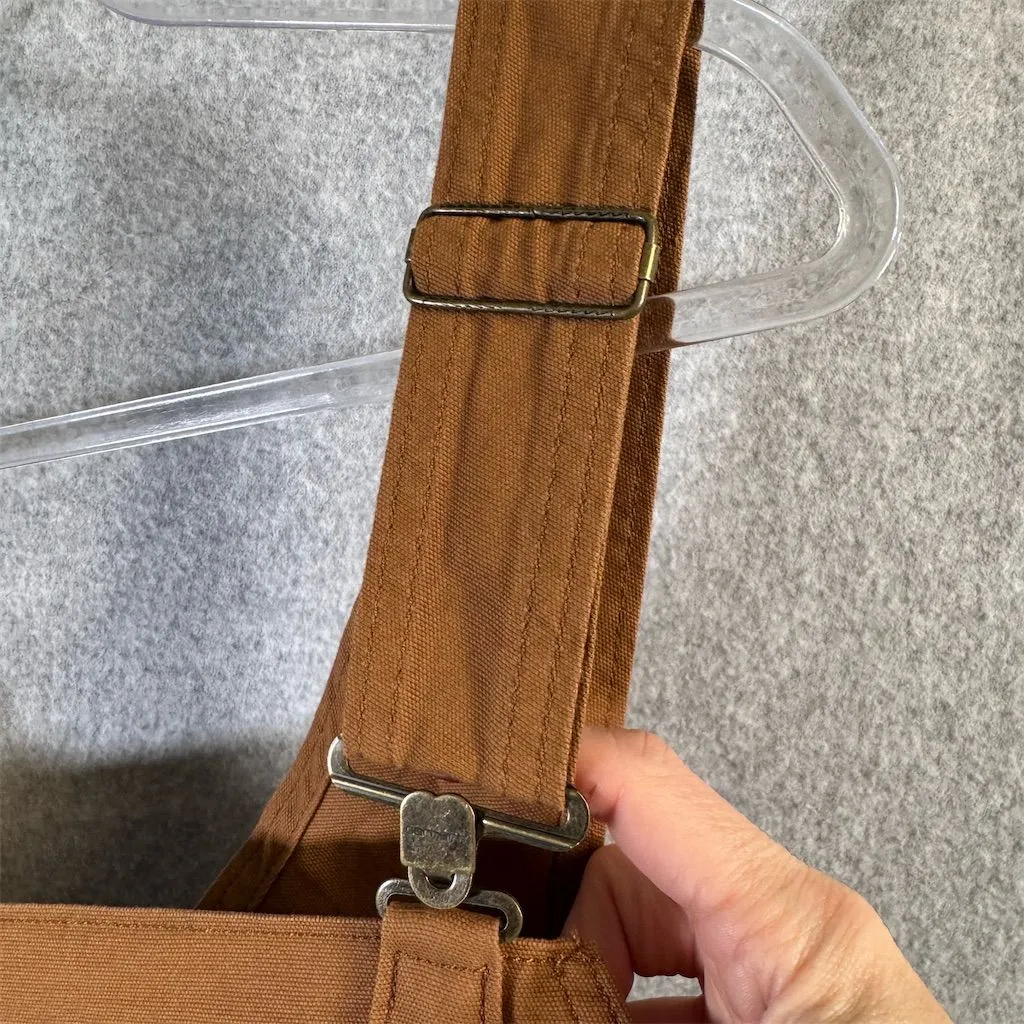 Carhartt Women's Brown Relaxed Fit Canvas Shortall Size  2XL - Image 6