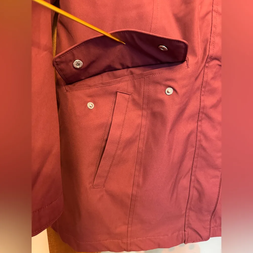 Lands’ End Women’s 3 in 1 Hooded Burgundy Jacket Coat w Puffer Vest NWT - Image 5