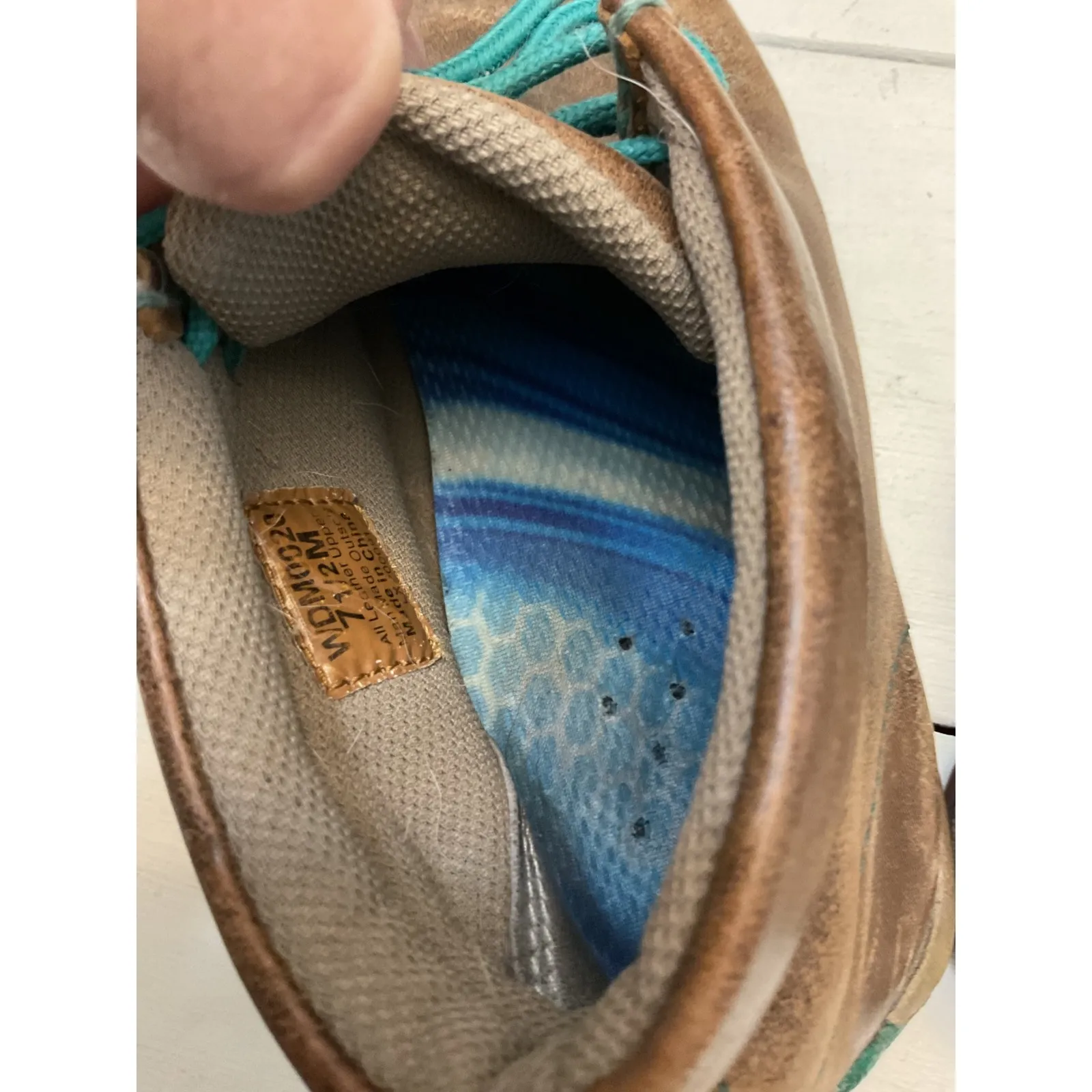 Twisted X Women's Driving Moc Casual Shoes Leather Ankle Boots Turquoise Accent - Image 7