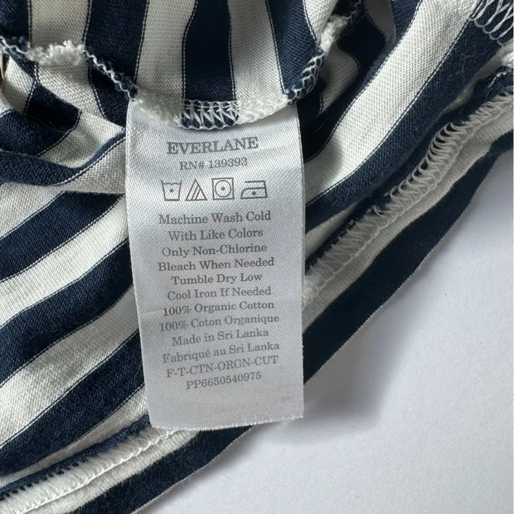 Everlane The Tank in Essential Cotton Blue White Stripe X-Small NWOT - Image 6