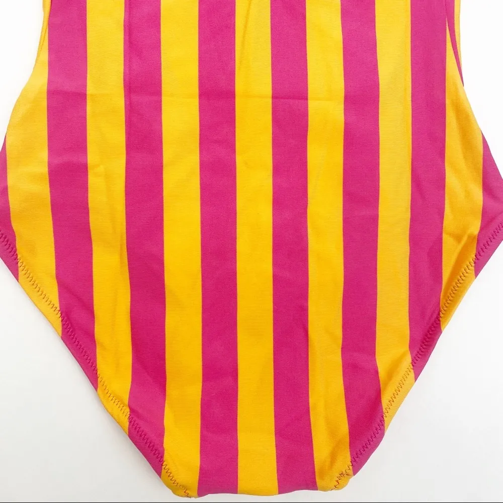 Solid & Striped Nina One Piece Swim Bathing Suit: Fuchsia/Marigold - Image 9