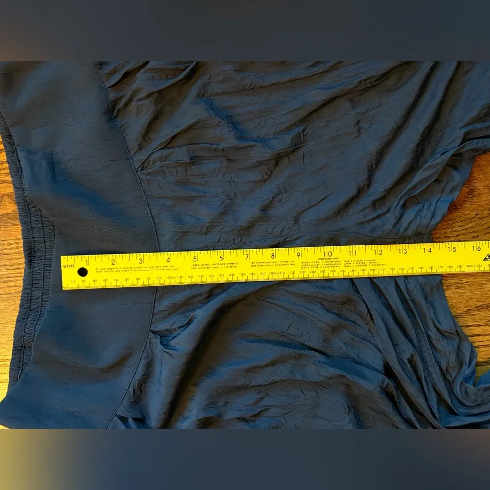 Current Air Los Angeles Navy Blue Textured Crinkled Pants Women’s Size M - Image 9