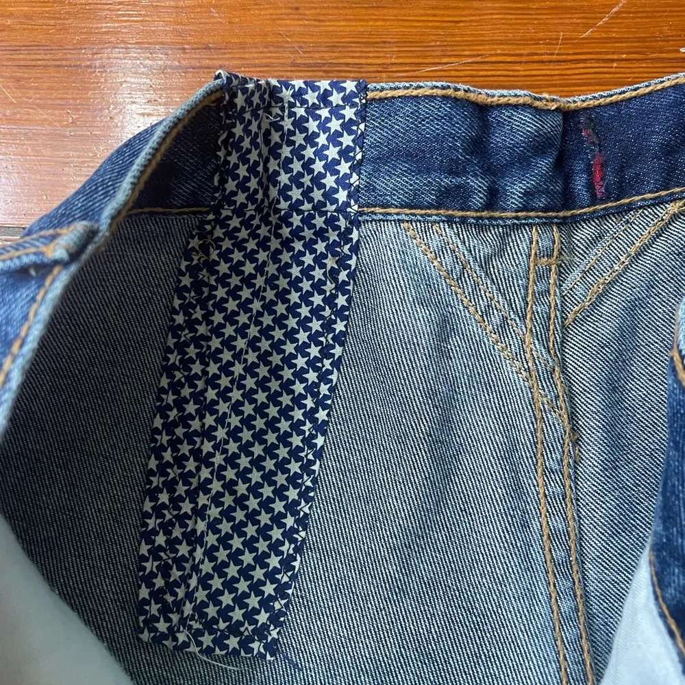 Vintage Lawman Western Denim Button & Stitch Rodeo Star Accented Jeans Sz 32 - Image 9