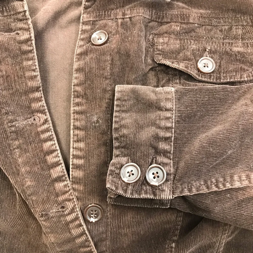 Y2K Women's Brown Corduroy Jacket - size 1X (approximated) - Image 4