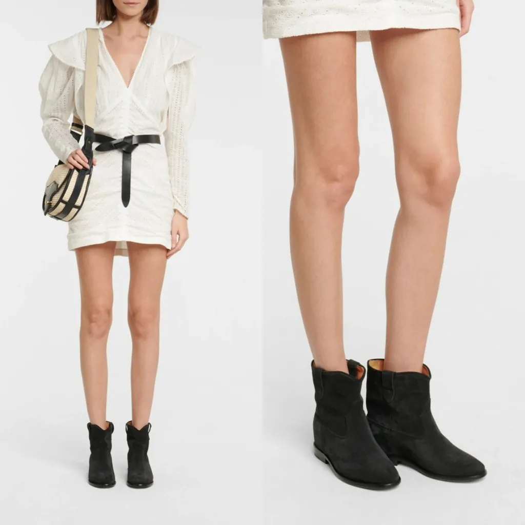 Isabel Marant Crisi Ankle Boots Black Suede - Image 9