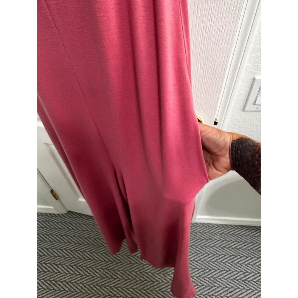 Pink‎ Sleeveless Wide Leg Keyhole Back Jumpsuit Womens Medium Everyday Vacation Pink - Image 3