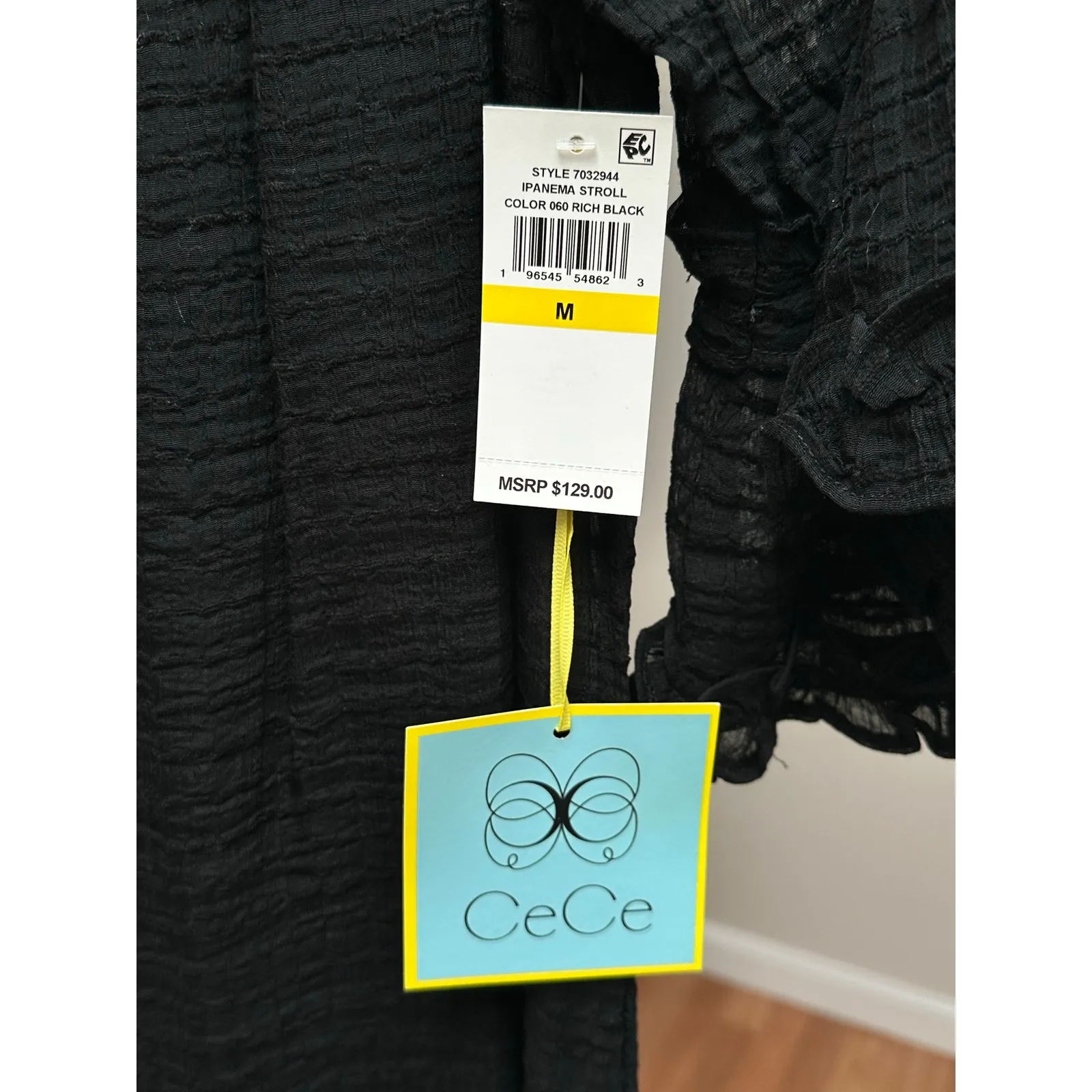 NEW NWT CeCe Ipanema Stroll Black Dress size Medium - Image 4