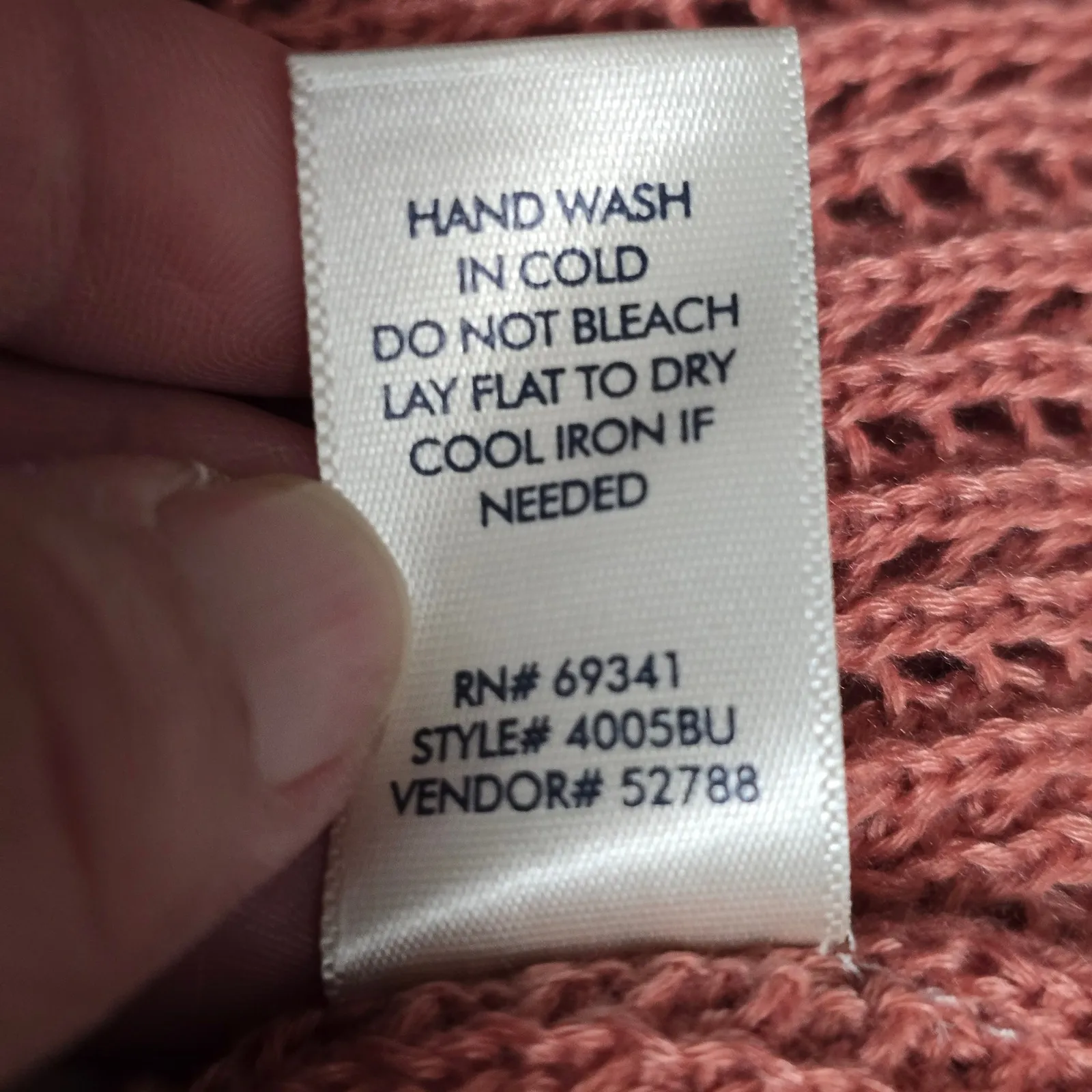 BKE Deep Peach Ribbed Distressed Button Front Cardigan Sweater Small - Image 9