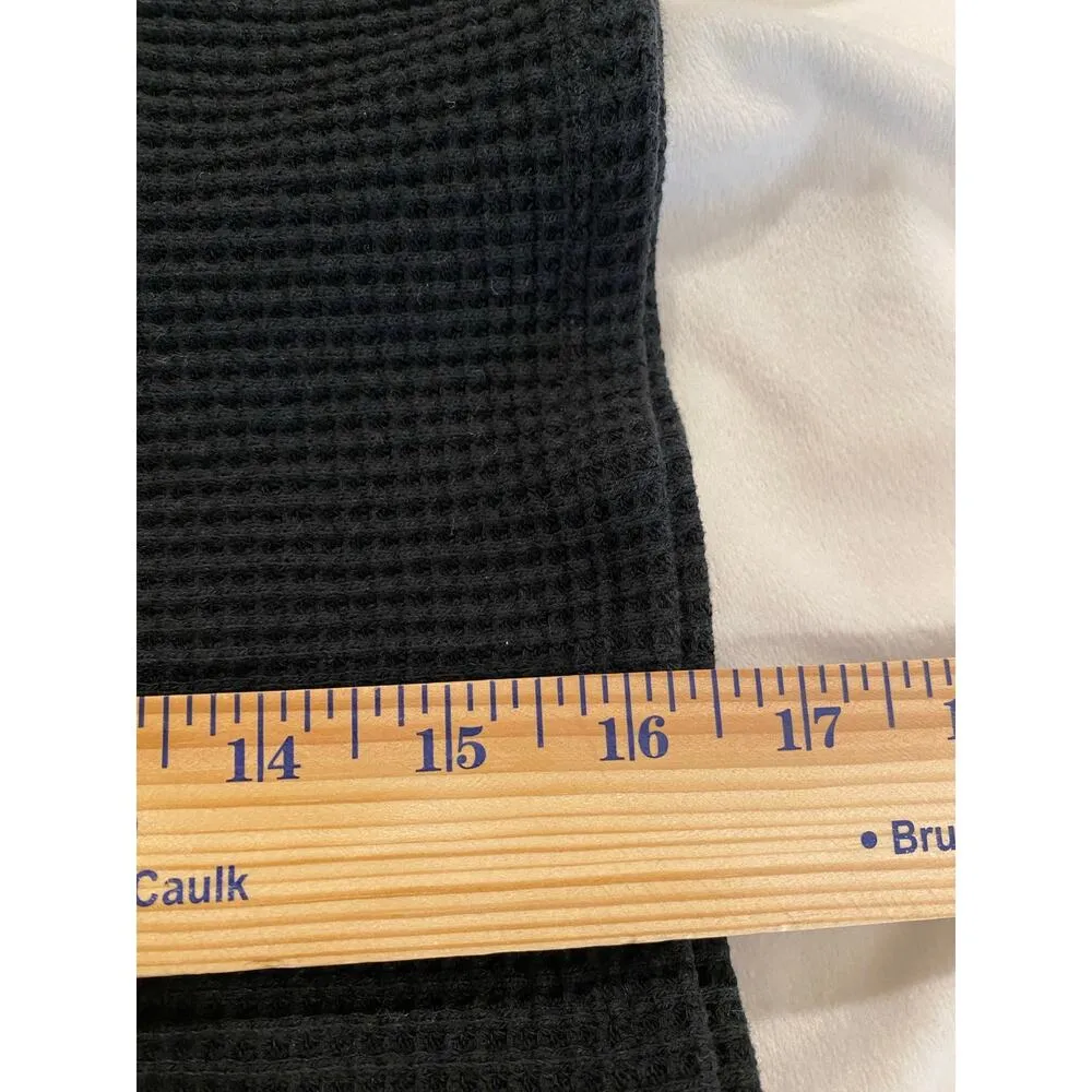 Aerie Long Sleeve Blizzard Waffle Mock Neck T-Shirt Black Women's Size Medium - Image 6