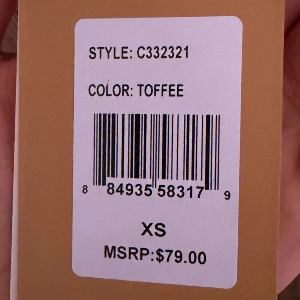 Women's CYRUS Ribbed Knit Sweater Shirt Round Neck, Brown Size XS - Image 3