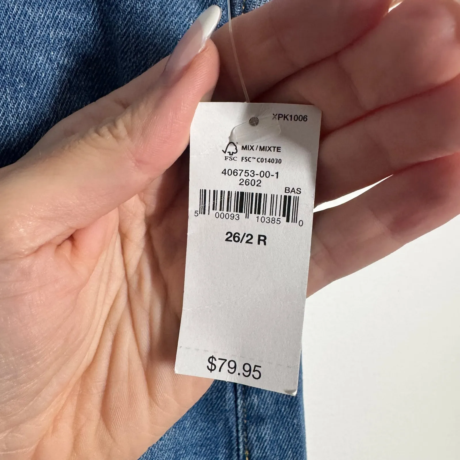 Gap Jeans Women Blue NWT 26/2R High Stride Wide Leg Cotton Medium Wash Minimal - Image 6