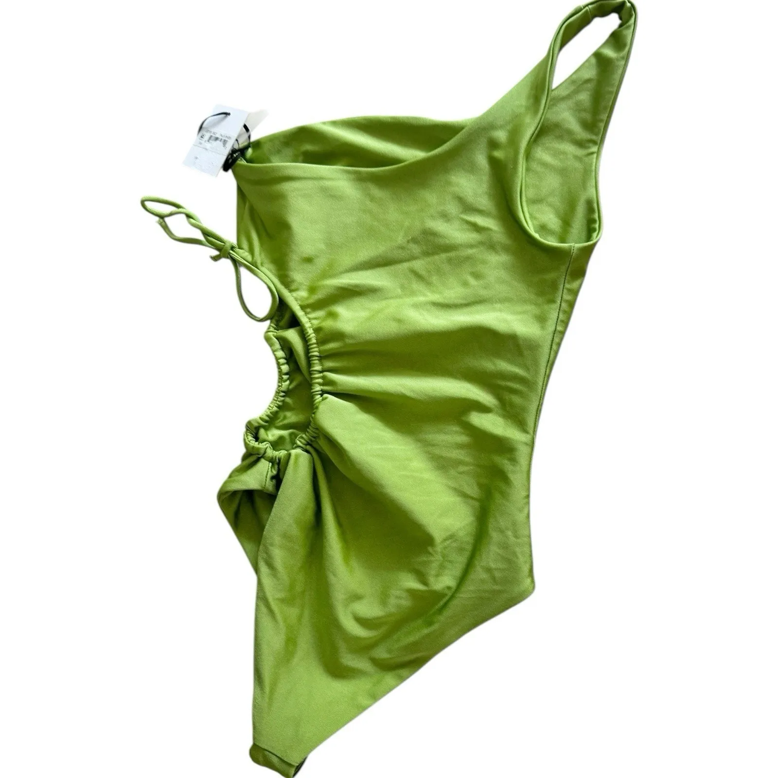 NWT Jade Swim Sena Green One Shoulder Cutout Monokini 1 Piece Swimsuit Size XS - Image 4