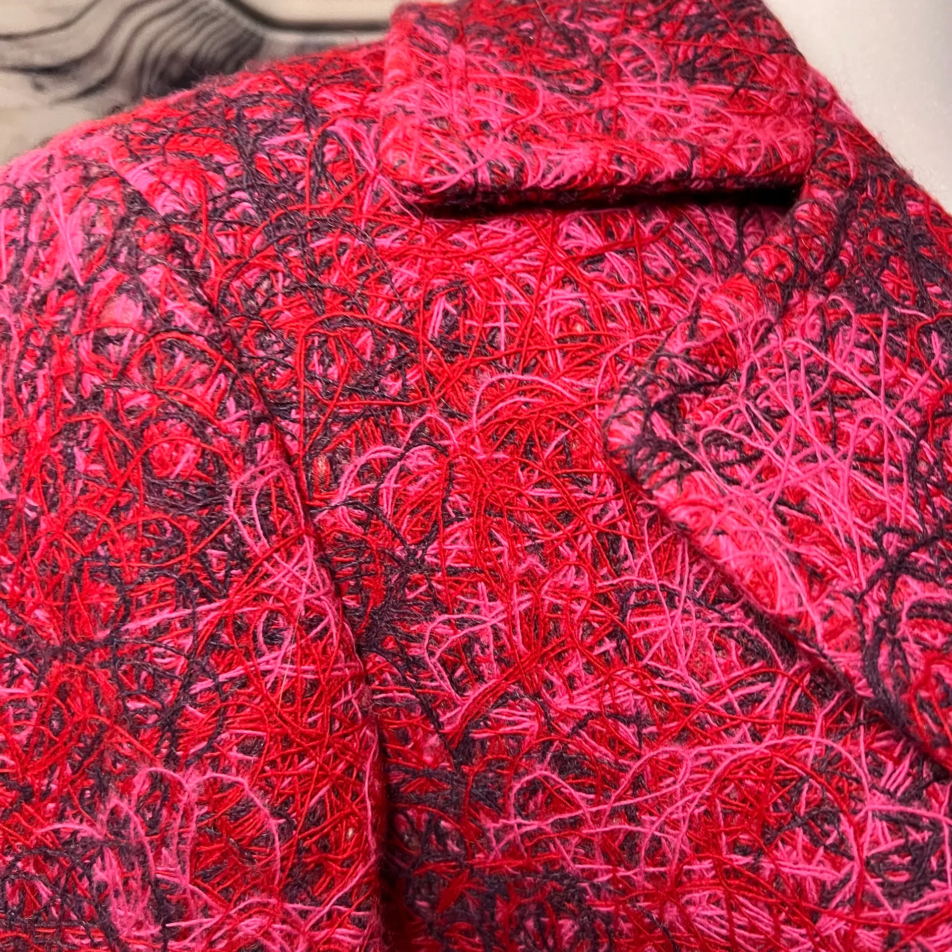 Lafayette 148 New York Pink Textured Wool Blend Blazer Jacket Size 4 - Image 5