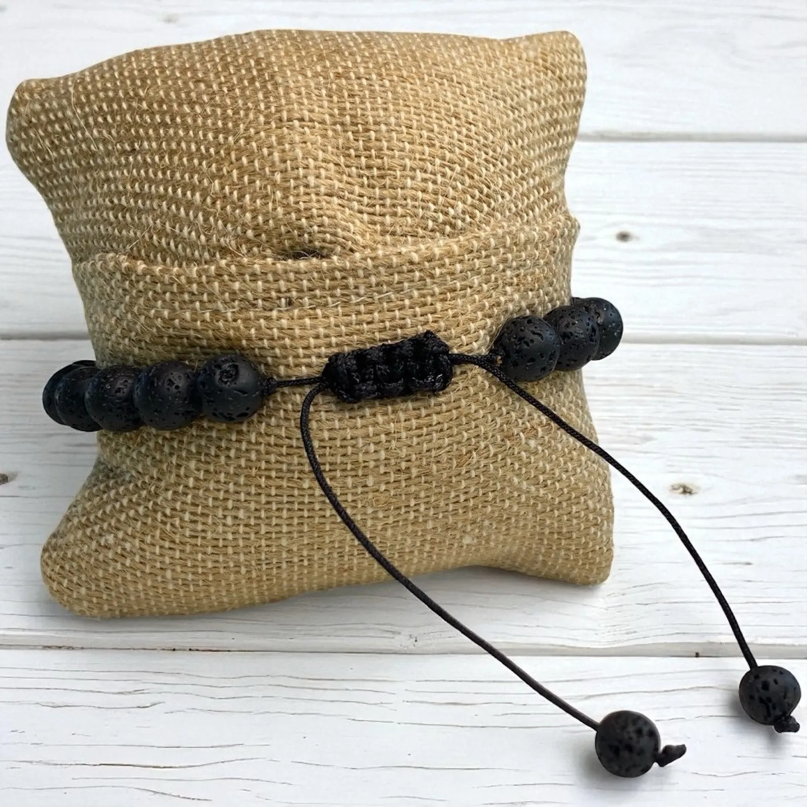 Lava Stone & 7 Chakra Healing Stones Adjustable Bracelet New - Image 3