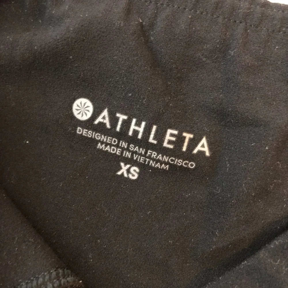 Athleta Womens Leggings Pockets Ankle Crop Athletic Work Out Black XS - Image 3