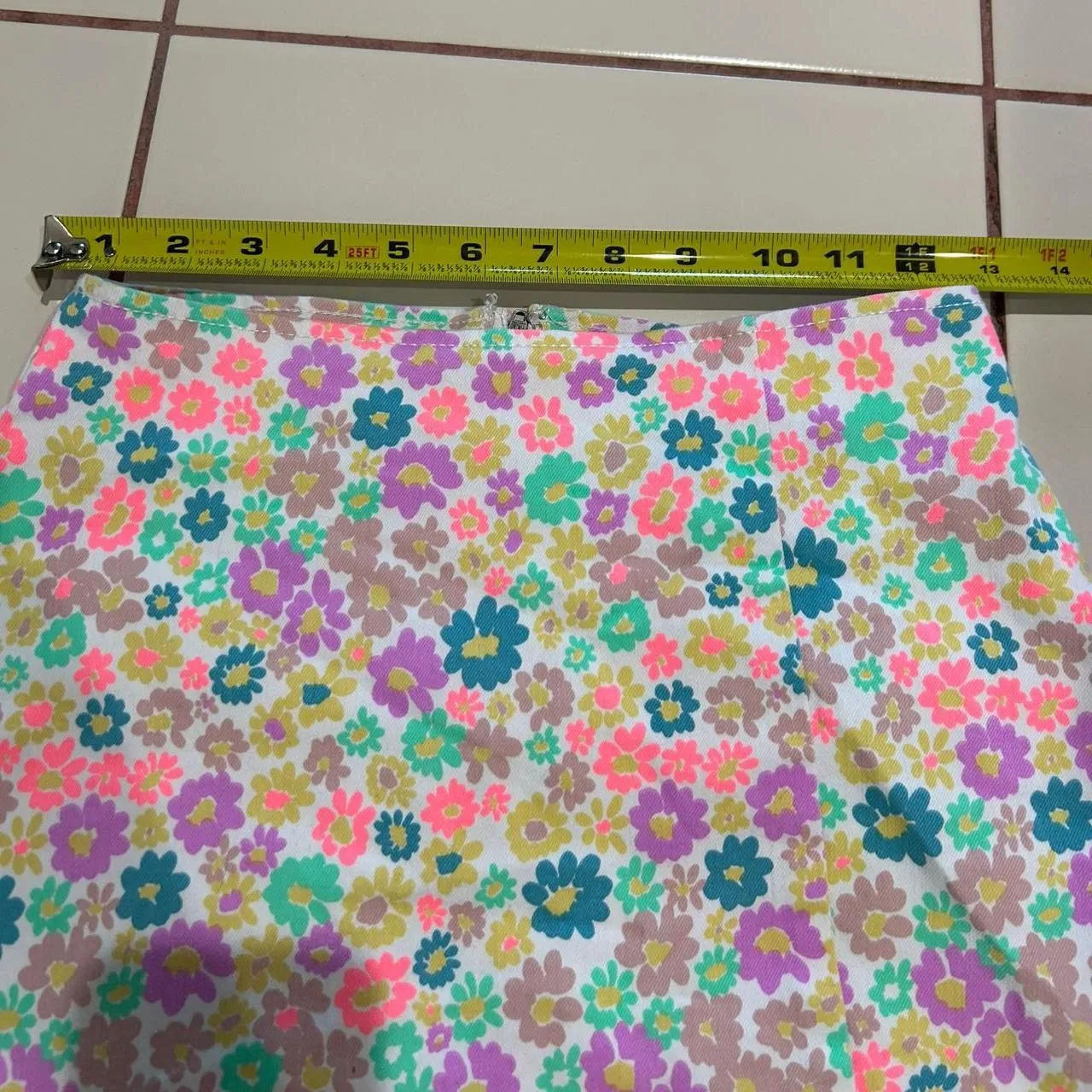 Multicolored Floral Mini Skirt - Image 2