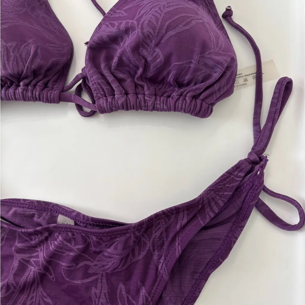 SHEIN Purple Triangle Bikini Set - Image 3