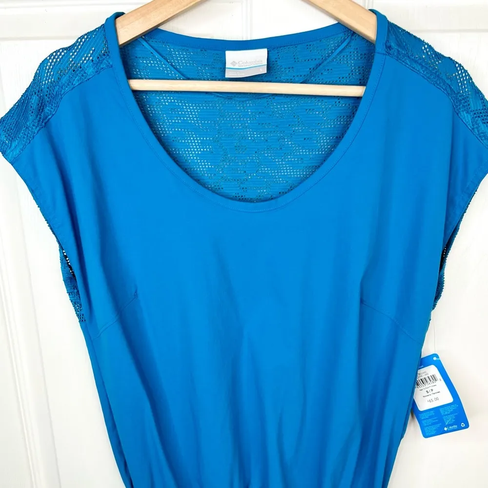 Columbia Women's Peak to Point II Short sleeve Blue Dress Size S Casual Outdoors - Image 7