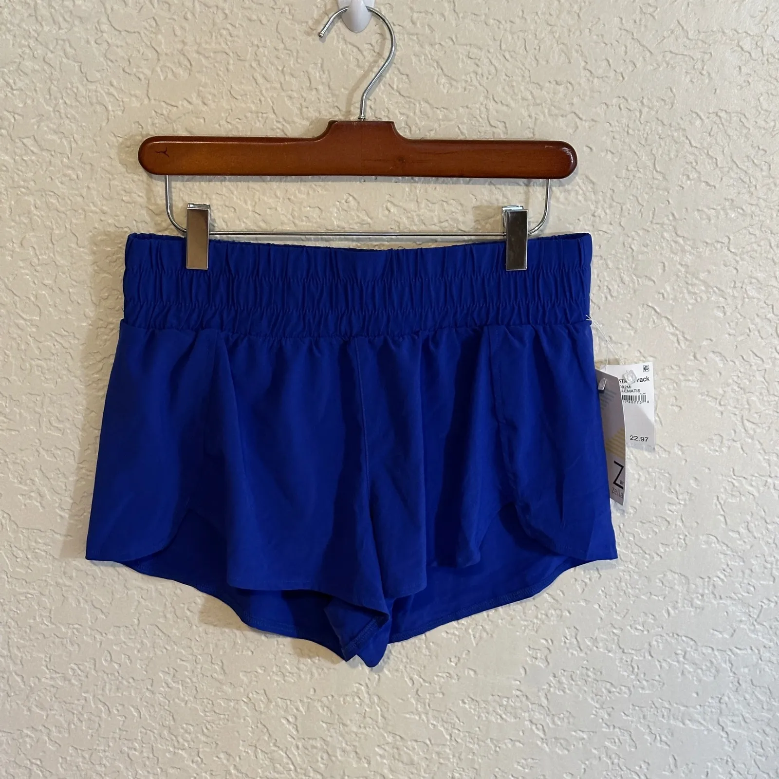 Z by Zella Women's Athletic Shorts Royal Blue Size Medium Elastic Waist - Image 2
