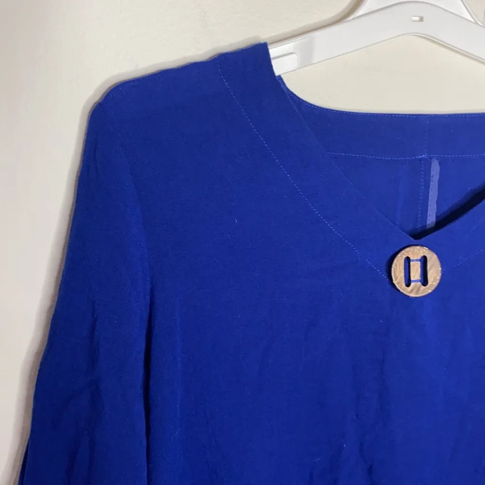 Fridaze Linen Artist Pullover Tunic in royal blue size M Size M - Image 26