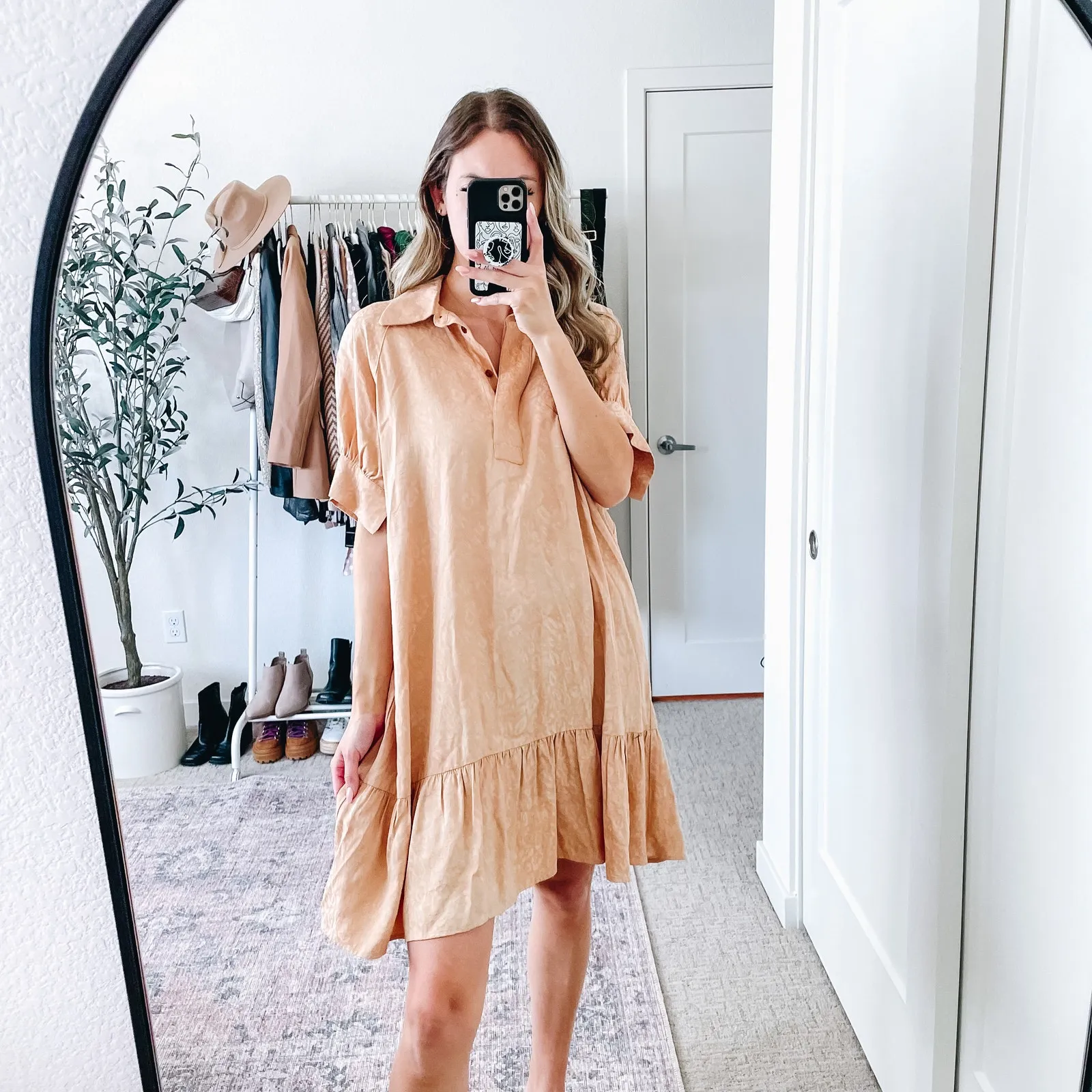 BAUM UND PFERDGARTEN Neutral Cream Cheetah Mini Dress Size M - Image 11