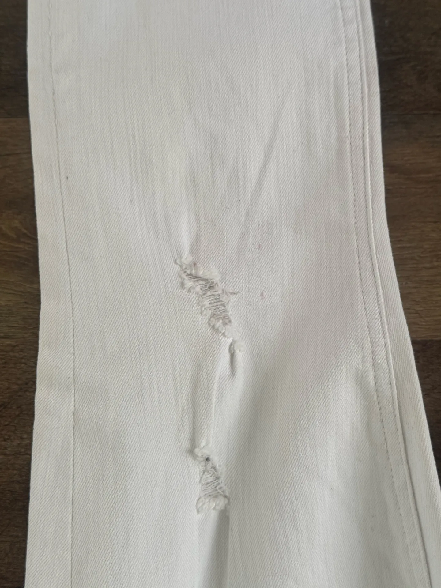 NWOT Pistola Distressed Skinny White Jeans with Ankle Zippers - Image 7