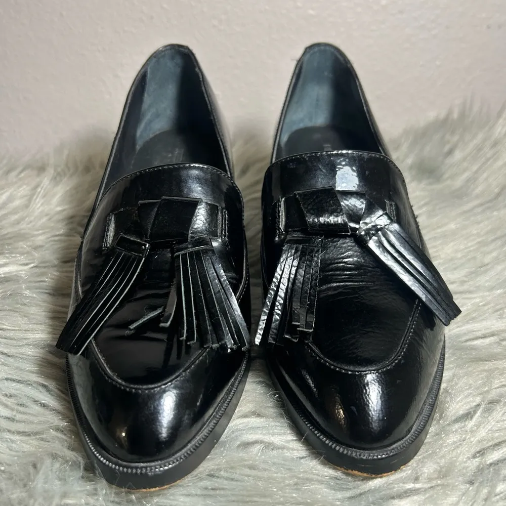 REBECCA MINKOFF Women's Black Patent Edie Loafers Size 5 1/2M - Image 7
