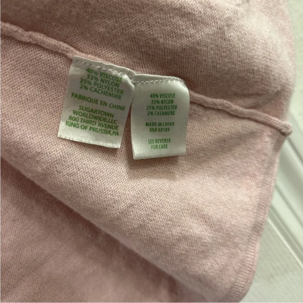 Lilly Pulitzer Women’s Ariela Cardigan XS Pink Open Front Rolled Preppy Sweater - Image 4