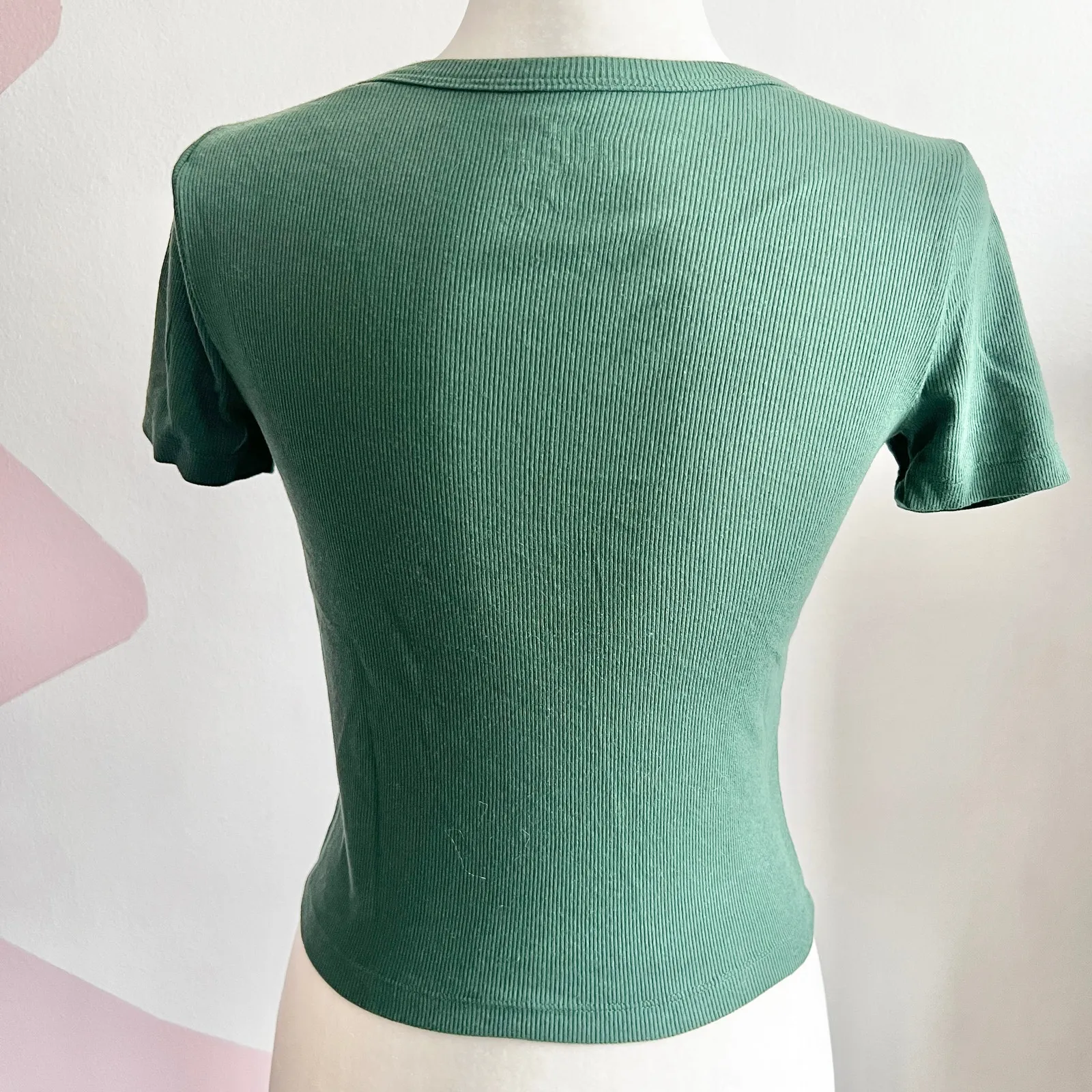 Hollister Henley Crop Top,‎ Y2K Coquette Retro Indie Sleaze Bella Swan Small - Image 3