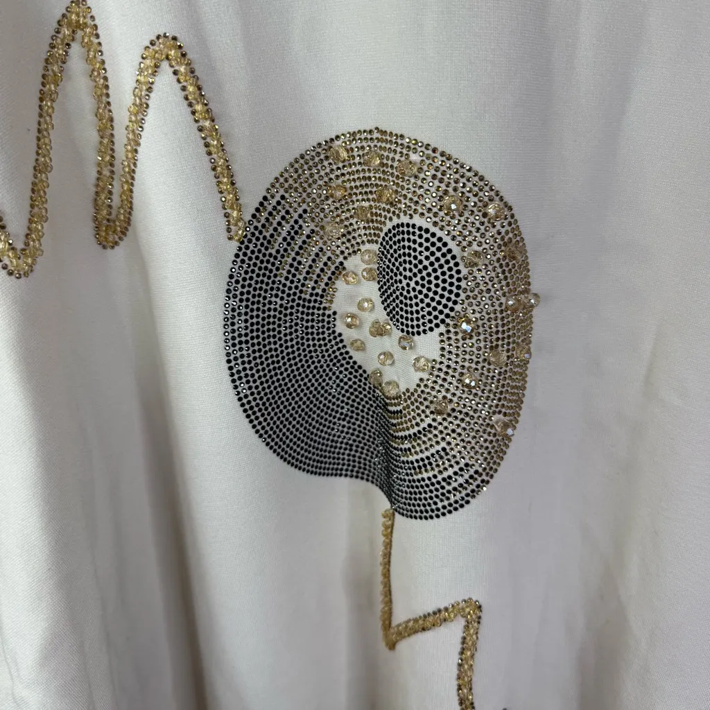 DARKWIN 2X‎ Graphic Quality Tunic NEW DESIGNER Beige Gray Gold - Image 3