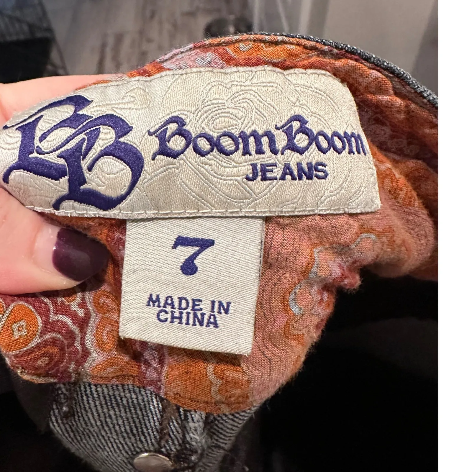 Vintage Denim Boom Boom Jean Shorts Size 7 Y2K Grunge Festival Summer - Image 3