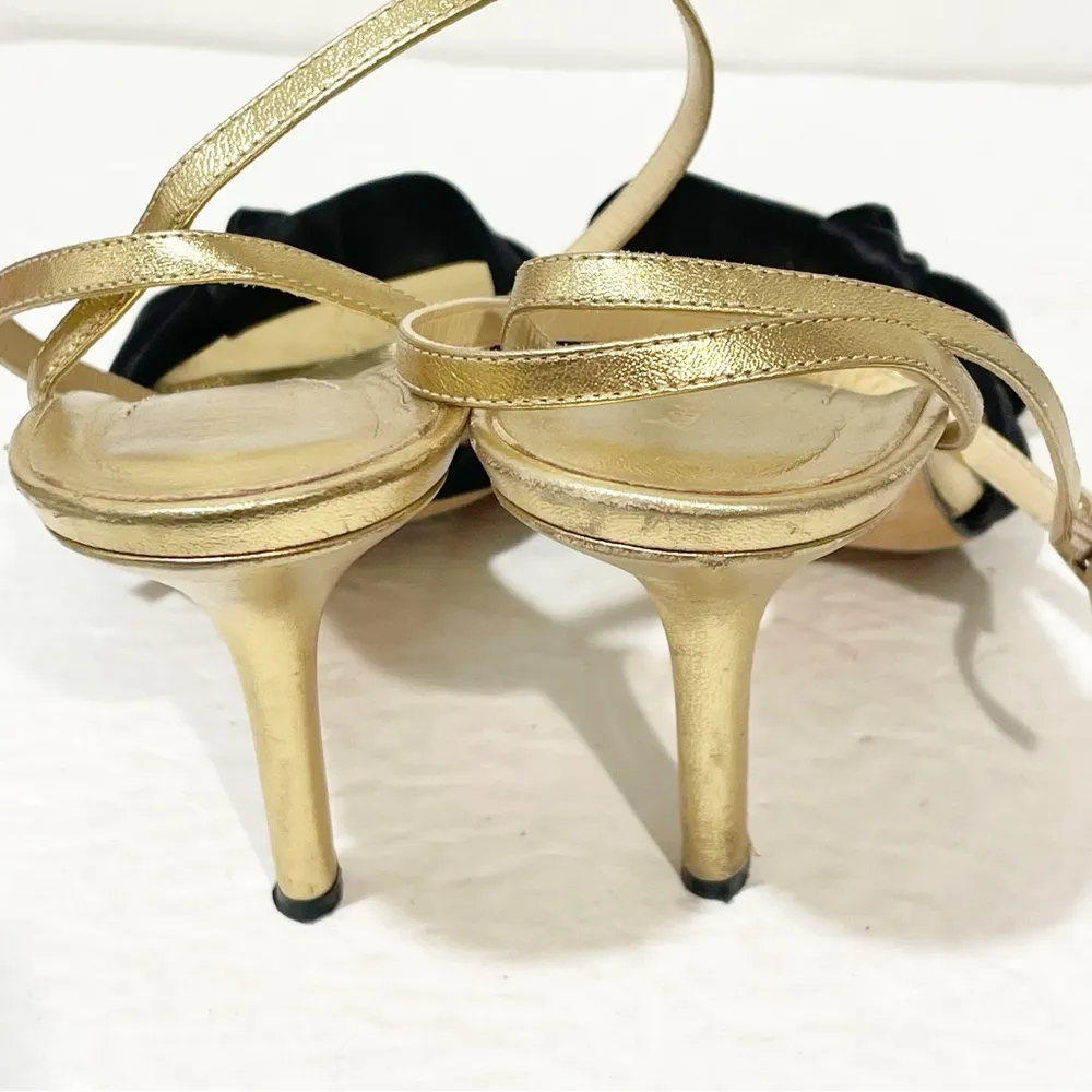 KATE SPADE NEW YORK AUTH Women's Size 10 Brown Satin Strappy Lover Sandals - Image 4