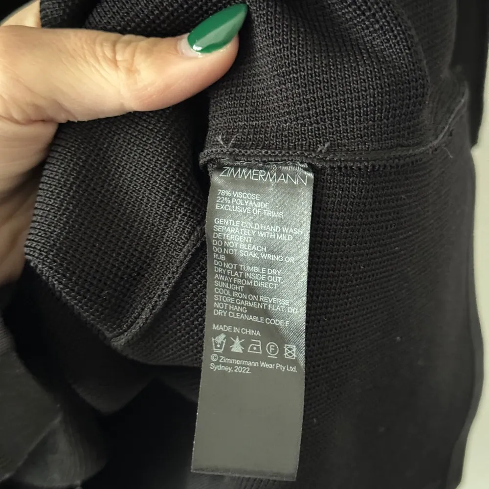 ZIMMERMANN Luminosity Black Knit Paneled Mini Dress - Image 10