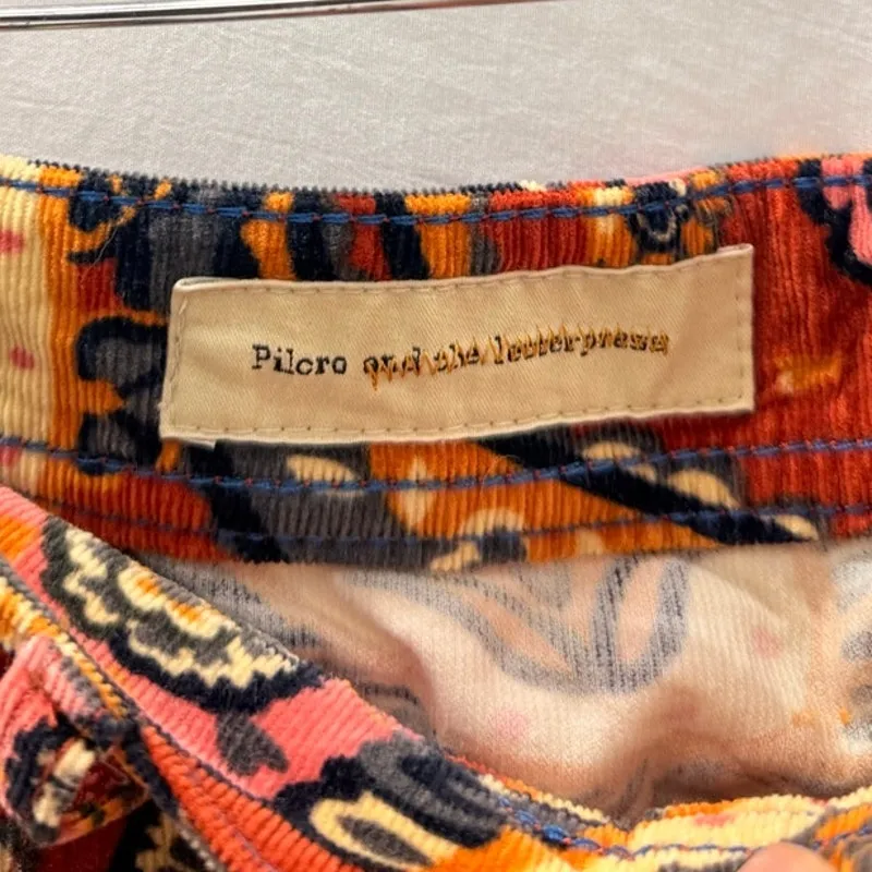 Pilcro Serif Paisley‎ Cord Leggings 29" Boho Chic Printed Loud - Image 6