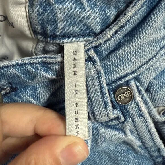 One‎ Teaspoon Womens Smiths Low Waist Wide Leg Denim Jeans Slouchy Multi Pocket - Image 15