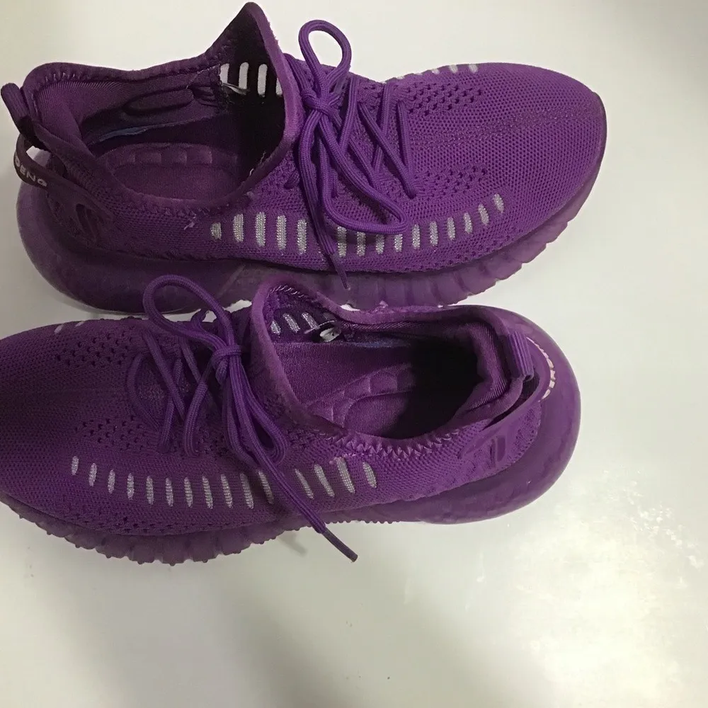 MOERDENG Women's/Men's Breathable Fashion Sneaker Running Walking Shoes Size 39 Purple - Image 10