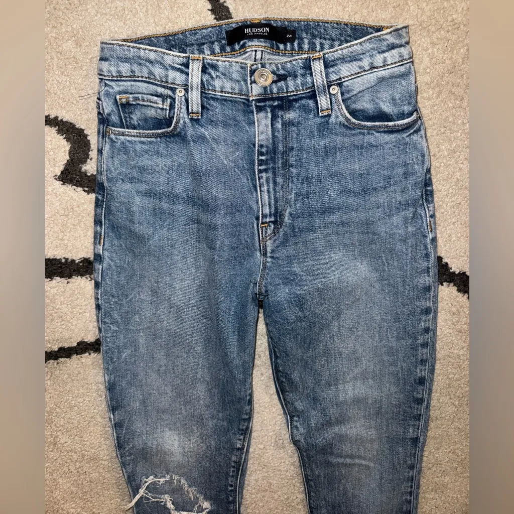 Hudson Jeans Holly High-rise Cropped Bootcut Jeans In Planetoid - Image 7