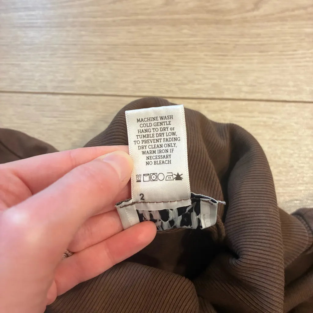 Prairie Underground Cybele Dress Turtleneck Brown Faded Organic Cotton Size M Size M - Image 5