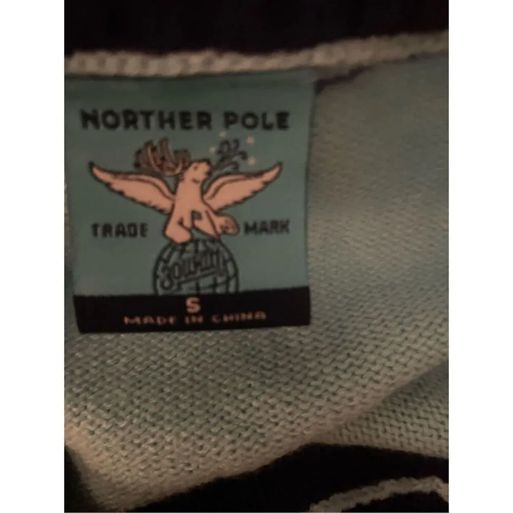 Norther Pole Pullover Merlot Ho Ho Drinking Santa Holiday Sweater Green/ Red S Green - Image 6