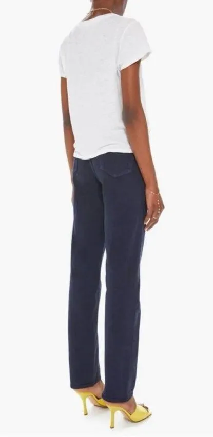 MOTHER- High-Waisted Study Skimp Jeans The Devil May Care Denim Dark Wash - Image 2