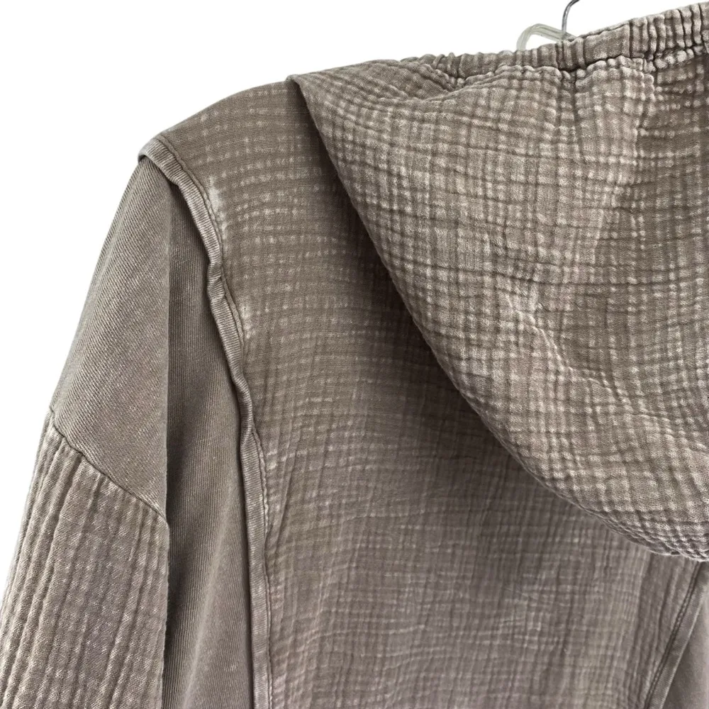 Easel Washed Cotton Gauze Hoodie Pullover - Image 14