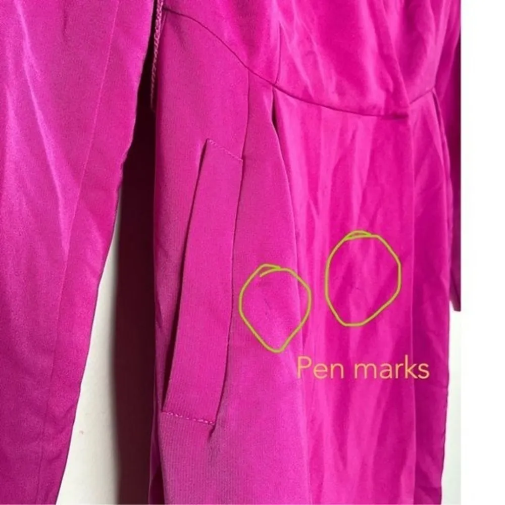 NBD Wrap Mini Dress in Magenta. Size Small (Barbiecore bubblegum). Barbie Pink - Image 10