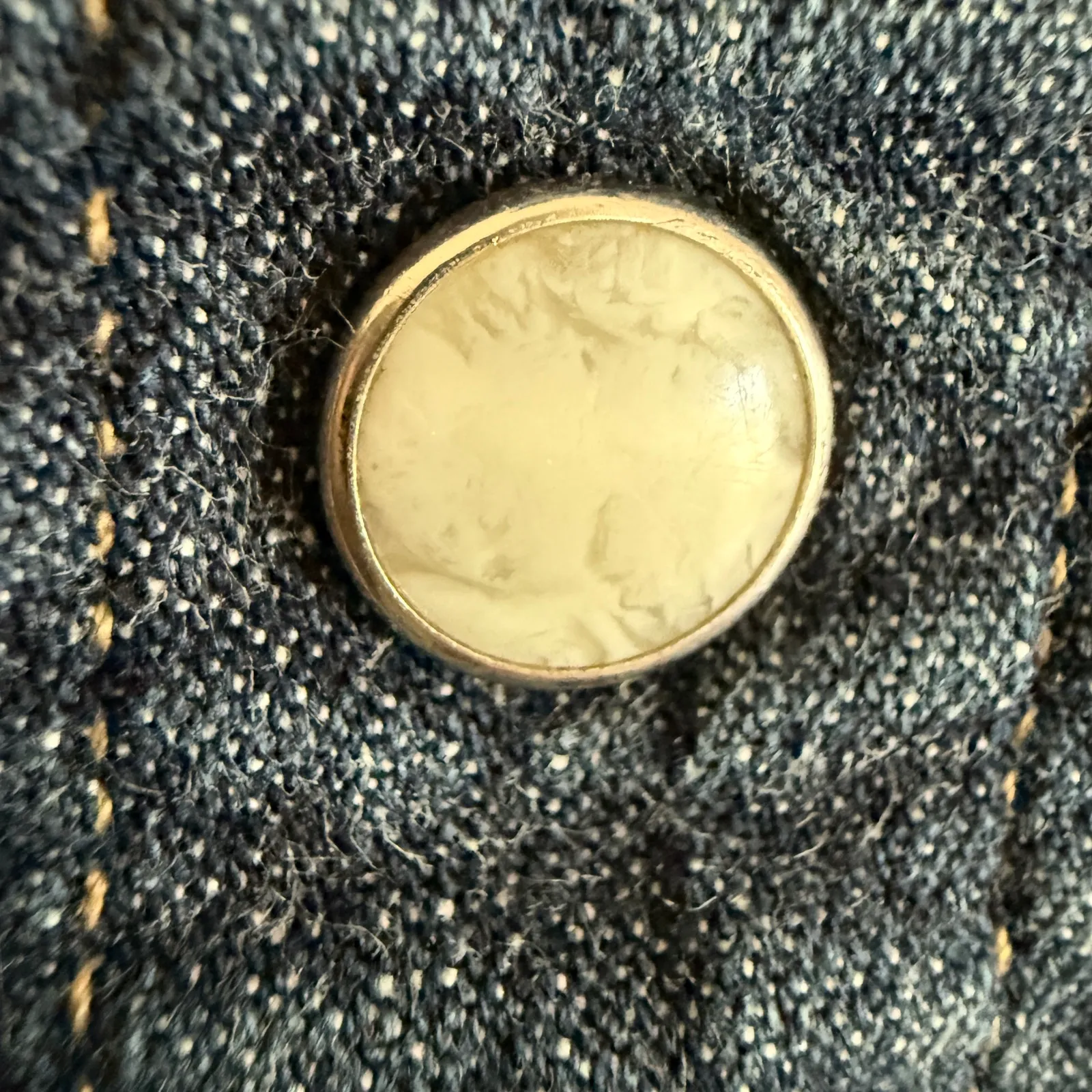 CARHARTT | Women's Blue Denim Jean Pearl Snap Western Style Shirt | Small - Image 5