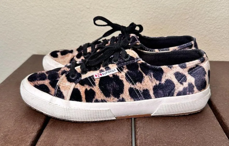 SUPERGA 2750 Leopard Printed Velvet Velour Sneaker - 8 - Image 7